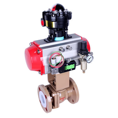 Lined Ball Valve Pneumatic / Electric operated Lined Ball Valve